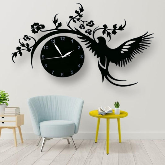 3D Eagle Wooden Wall Clock,Design Decoration Quartz Numeric For Home Decor Living Room And Offices And For Gifts