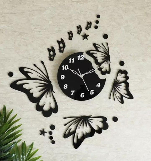 3D Style Wooden Wall Clock